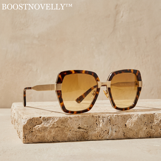 🕶 Boostnovelly™ THE GOLDEN HORIZON SPECTACLES "Vision is not just about what you see; it is about how you choose to frame the world. A masterclass in vintage geometry and modern warmth."